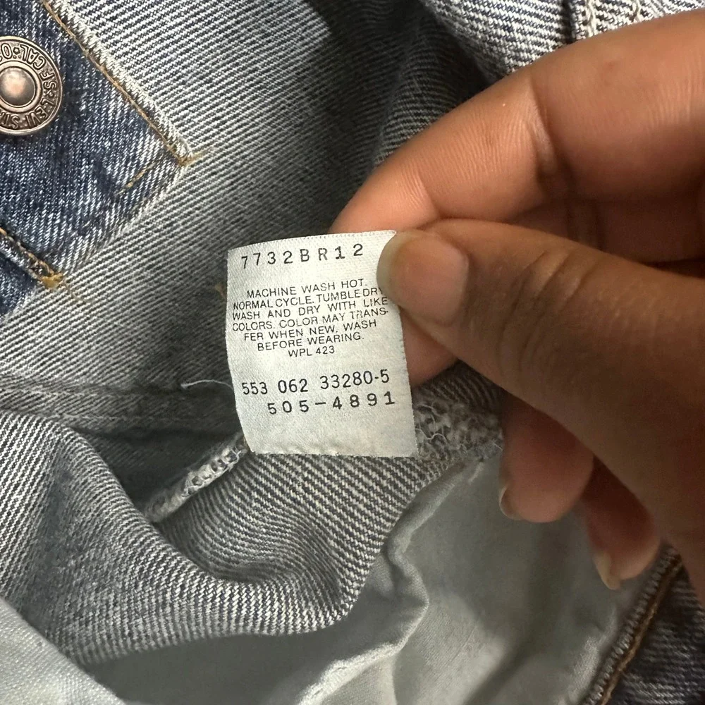 Vintage Levis 505 Mens 38x32 Regular Fit Blue Denim Jeans Made in‎ USA 505-4891